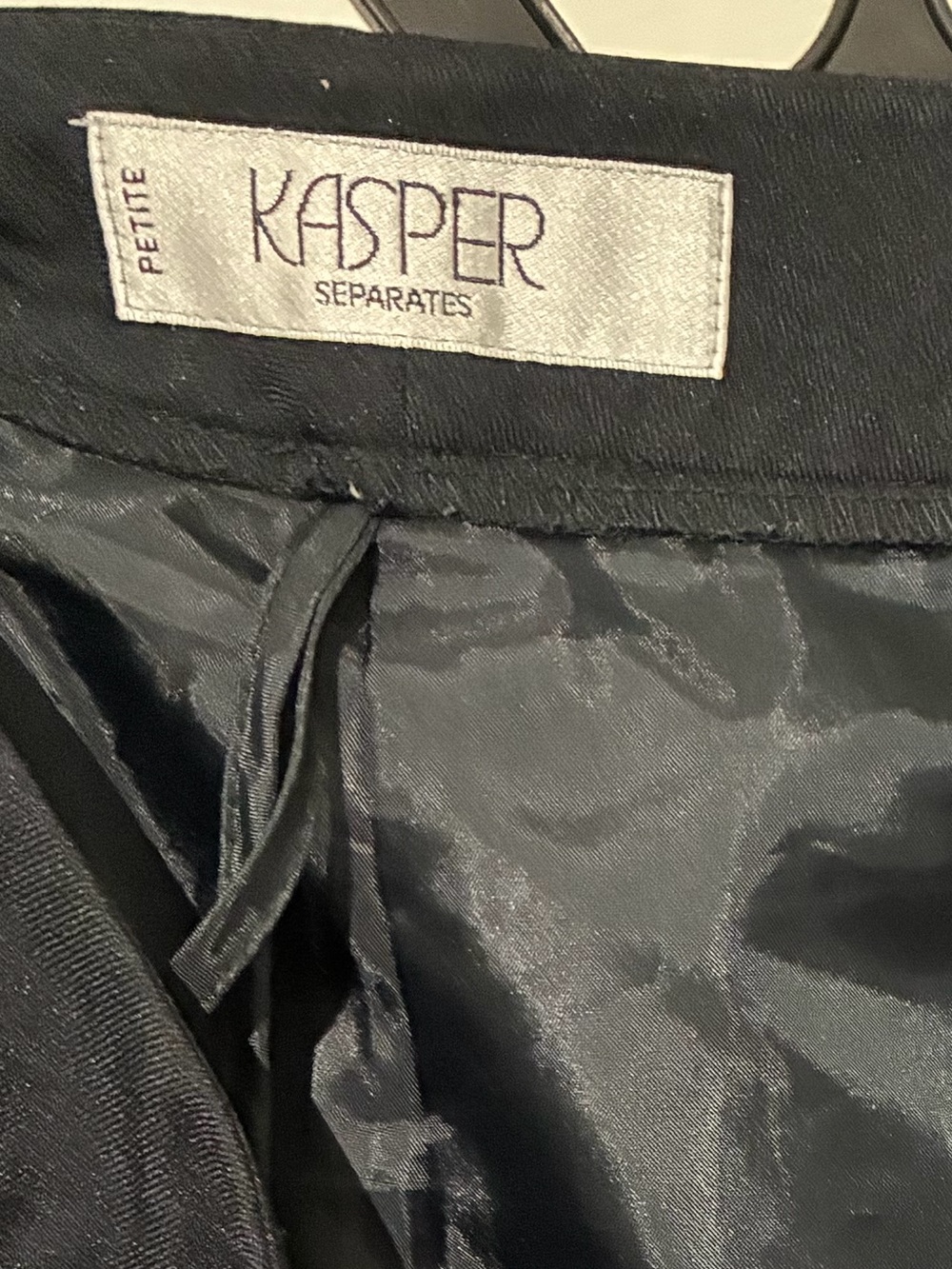 Kasper Men's Black Dress Pants with Satin Lining